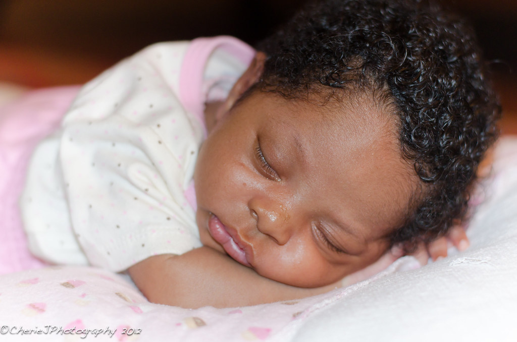 peaceful infant deeply asleep