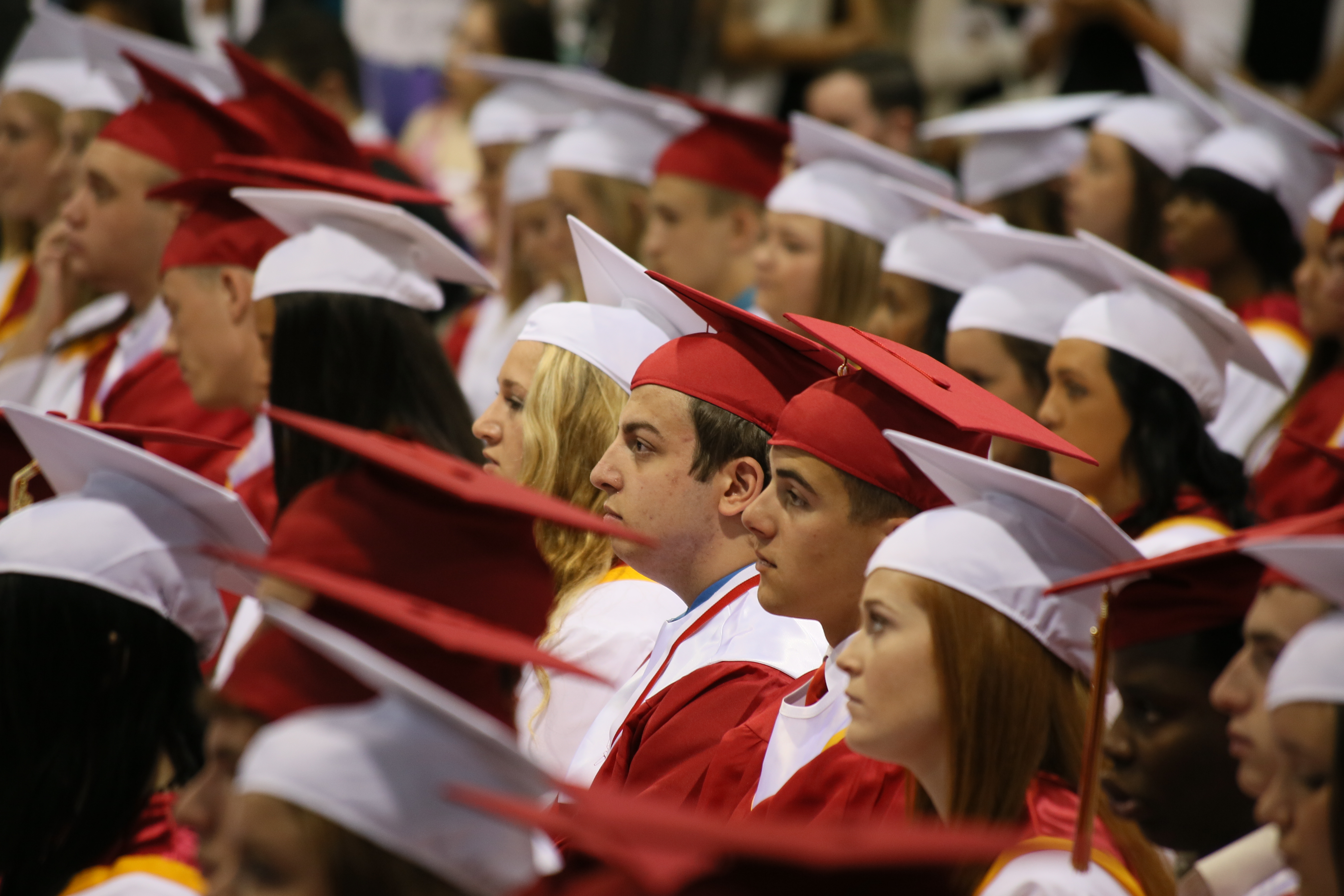 Graduation of high school students at Archbishop John Carroll High School by photogropher James Capaldi.