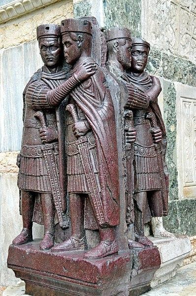 A Roman depiction of the tetrarchy dating from the period of Diocletian’s reign.