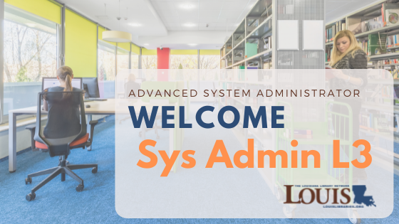 Advanced System Administrator Training shows a library setting with two people.
